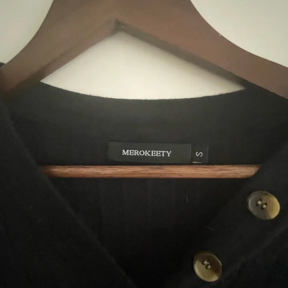 Black Button-Detail Women's Sweater